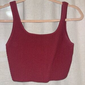 Aritzia Babaton Pink Cropped Tank